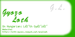 gyozo loth business card